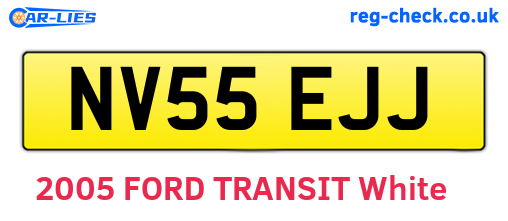 NV55EJJ are the vehicle registration plates.