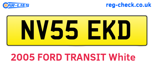 NV55EKD are the vehicle registration plates.