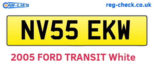 NV55EKW are the vehicle registration plates.