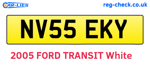 NV55EKY are the vehicle registration plates.