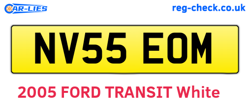 NV55EOM are the vehicle registration plates.
