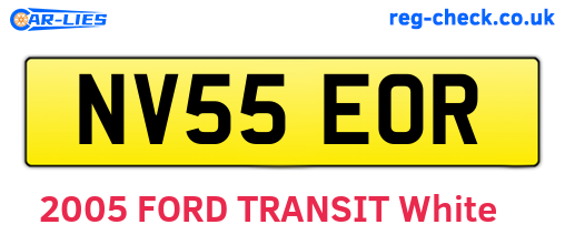 NV55EOR are the vehicle registration plates.