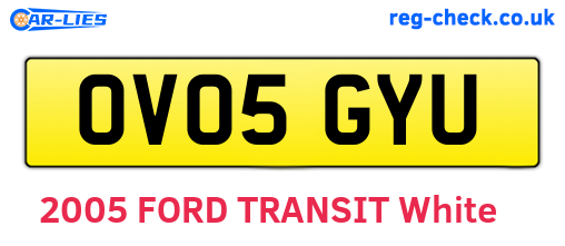 OV05GYU are the vehicle registration plates.