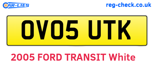 OV05UTK are the vehicle registration plates.