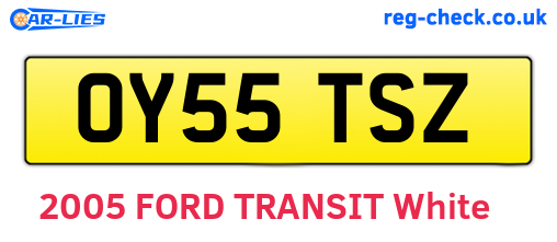 OY55TSZ are the vehicle registration plates.