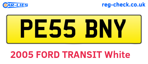 PE55BNY are the vehicle registration plates.