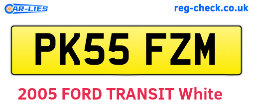 PK55FZM are the vehicle registration plates.