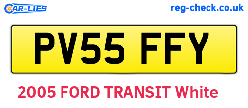 PV55FFY are the vehicle registration plates.