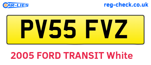 PV55FVZ are the vehicle registration plates.