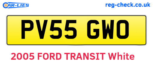PV55GWO are the vehicle registration plates.