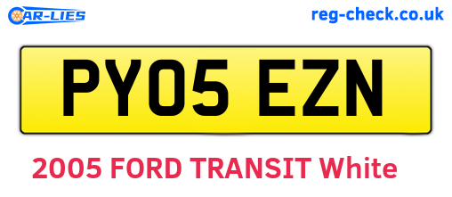 PY05EZN are the vehicle registration plates.