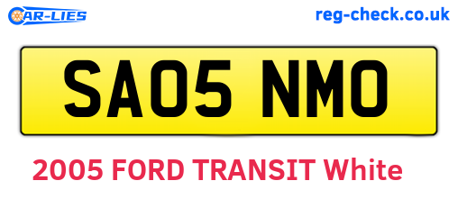 SA05NMO are the vehicle registration plates.