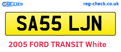 SA55LJN are the vehicle registration plates.