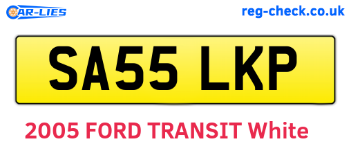 SA55LKP are the vehicle registration plates.