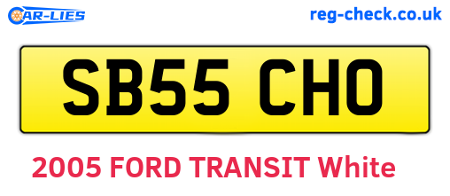 SB55CHO are the vehicle registration plates.