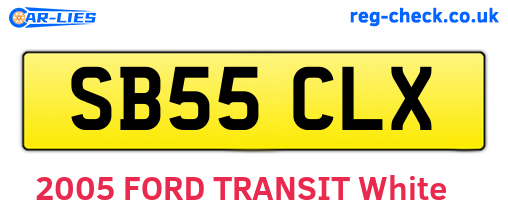 SB55CLX are the vehicle registration plates.