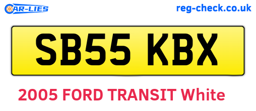 SB55KBX are the vehicle registration plates.