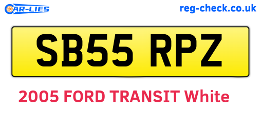 SB55RPZ are the vehicle registration plates.