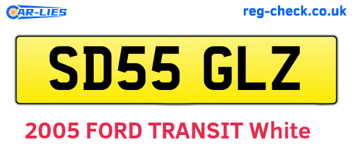 SD55GLZ are the vehicle registration plates.