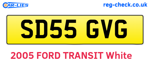 SD55GVG are the vehicle registration plates.