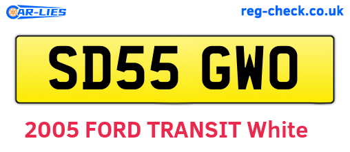 SD55GWO are the vehicle registration plates.