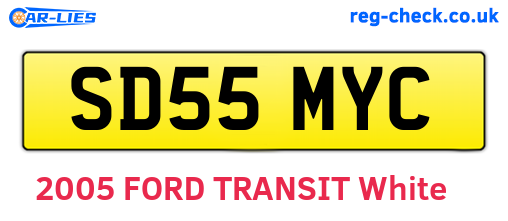 SD55MYC are the vehicle registration plates.