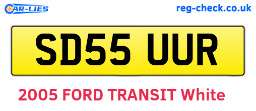 SD55UUR are the vehicle registration plates.