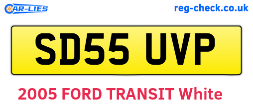 SD55UVP are the vehicle registration plates.