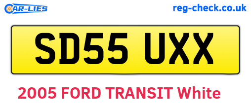 SD55UXX are the vehicle registration plates.