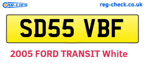 SD55VBF are the vehicle registration plates.