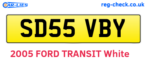 SD55VBY are the vehicle registration plates.
