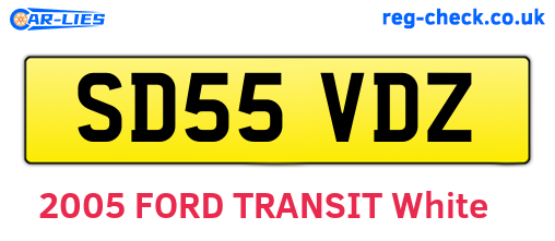 SD55VDZ are the vehicle registration plates.