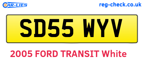 SD55WYV are the vehicle registration plates.