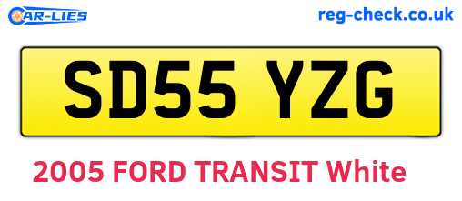 SD55YZG are the vehicle registration plates.