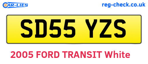 SD55YZS are the vehicle registration plates.