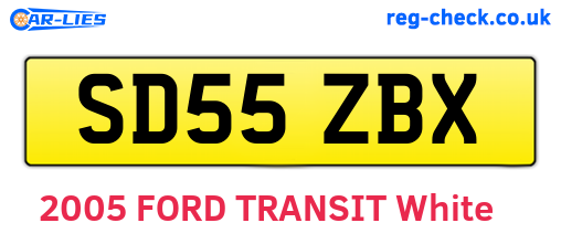 SD55ZBX are the vehicle registration plates.