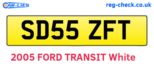 SD55ZFT are the vehicle registration plates.
