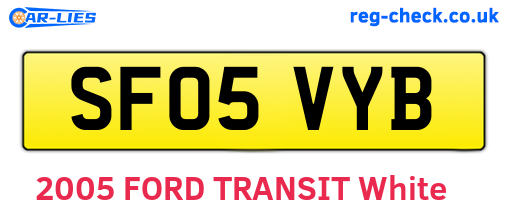 SF05VYB are the vehicle registration plates.