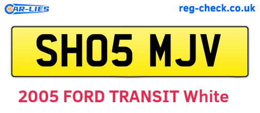 SH05MJV are the vehicle registration plates.