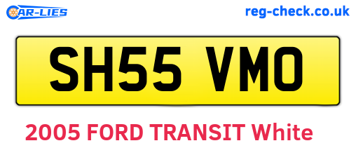 SH55VMO are the vehicle registration plates.
