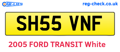 SH55VNF are the vehicle registration plates.