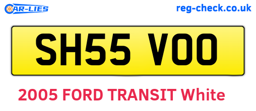 SH55VOO are the vehicle registration plates.