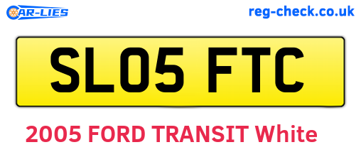 SL05FTC are the vehicle registration plates.