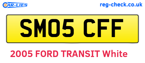 SM05CFF are the vehicle registration plates.