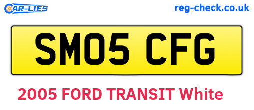 SM05CFG are the vehicle registration plates.