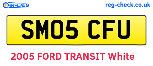 SM05CFU are the vehicle registration plates.