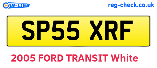SP55XRF are the vehicle registration plates.