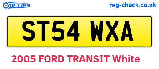 ST54WXA are the vehicle registration plates.