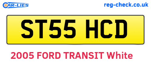 ST55HCD are the vehicle registration plates.