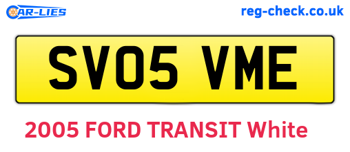 SV05VME are the vehicle registration plates.